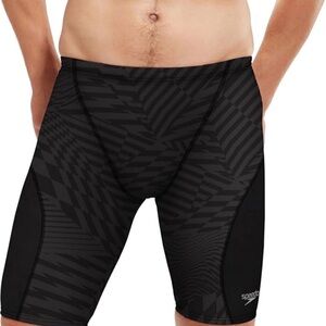 Speedo Black Patterned Swim Shorts
